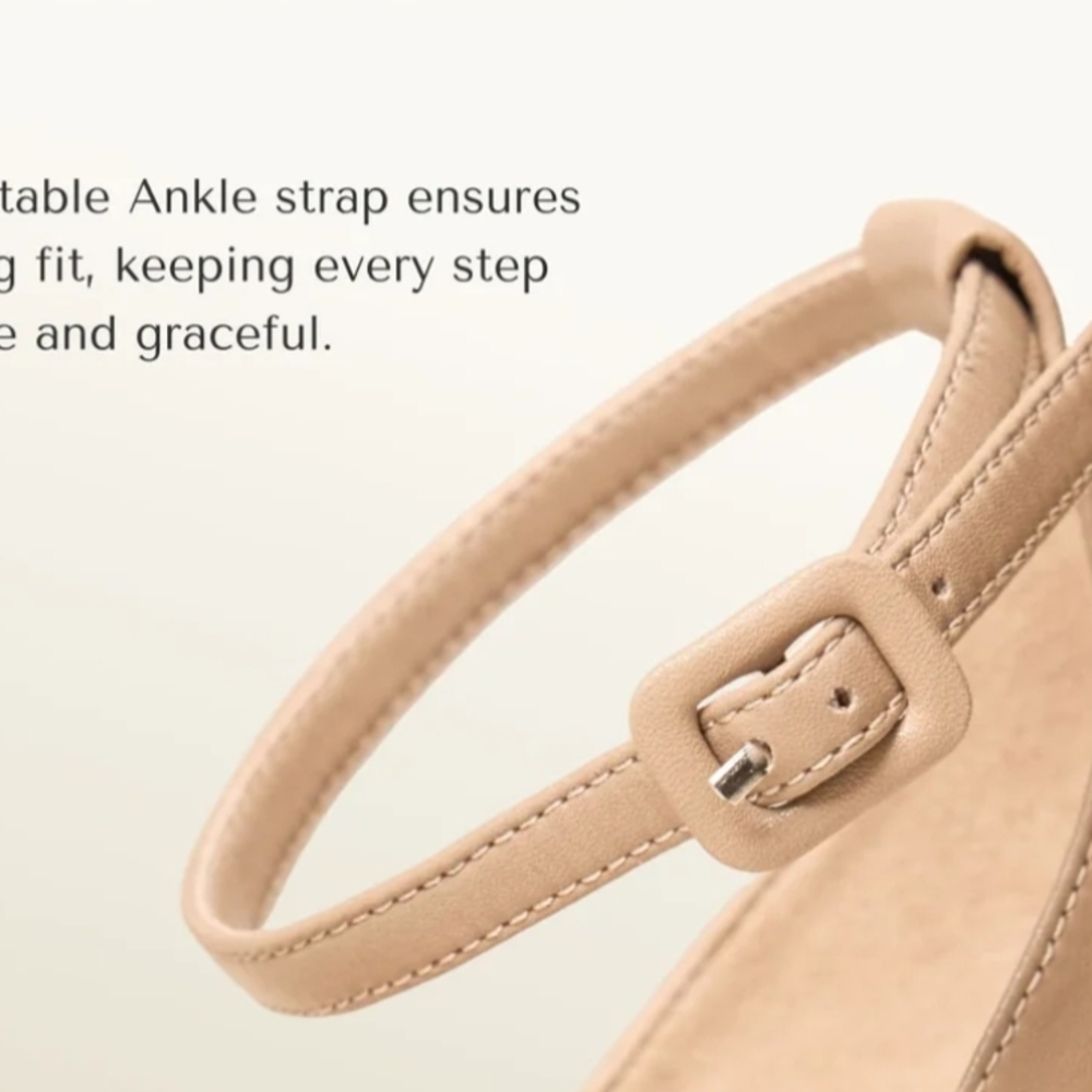 Nude Pointed Ankle-Strap Pump - Picture 9 of 12